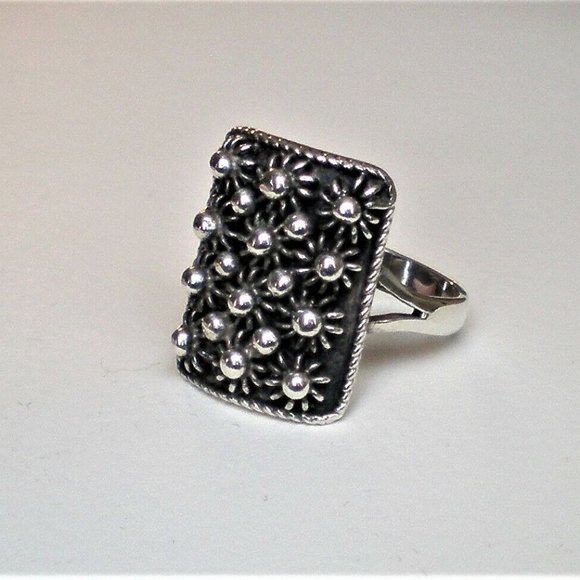 Vintage Russian Soviet USSR Solid Sterling Silver Handmade Custom Made Ring - Picture 4 of 9